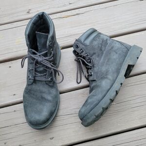 Timberland‎ 6" Premium Black Suede Leather Punk Grunge Combat Work Utility Boots